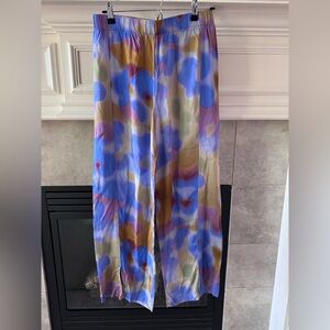 & Other Stories Multicolor Pattern Blue Boho Loose Pants Size 8